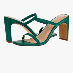 Elegant Teal Strappy Heels